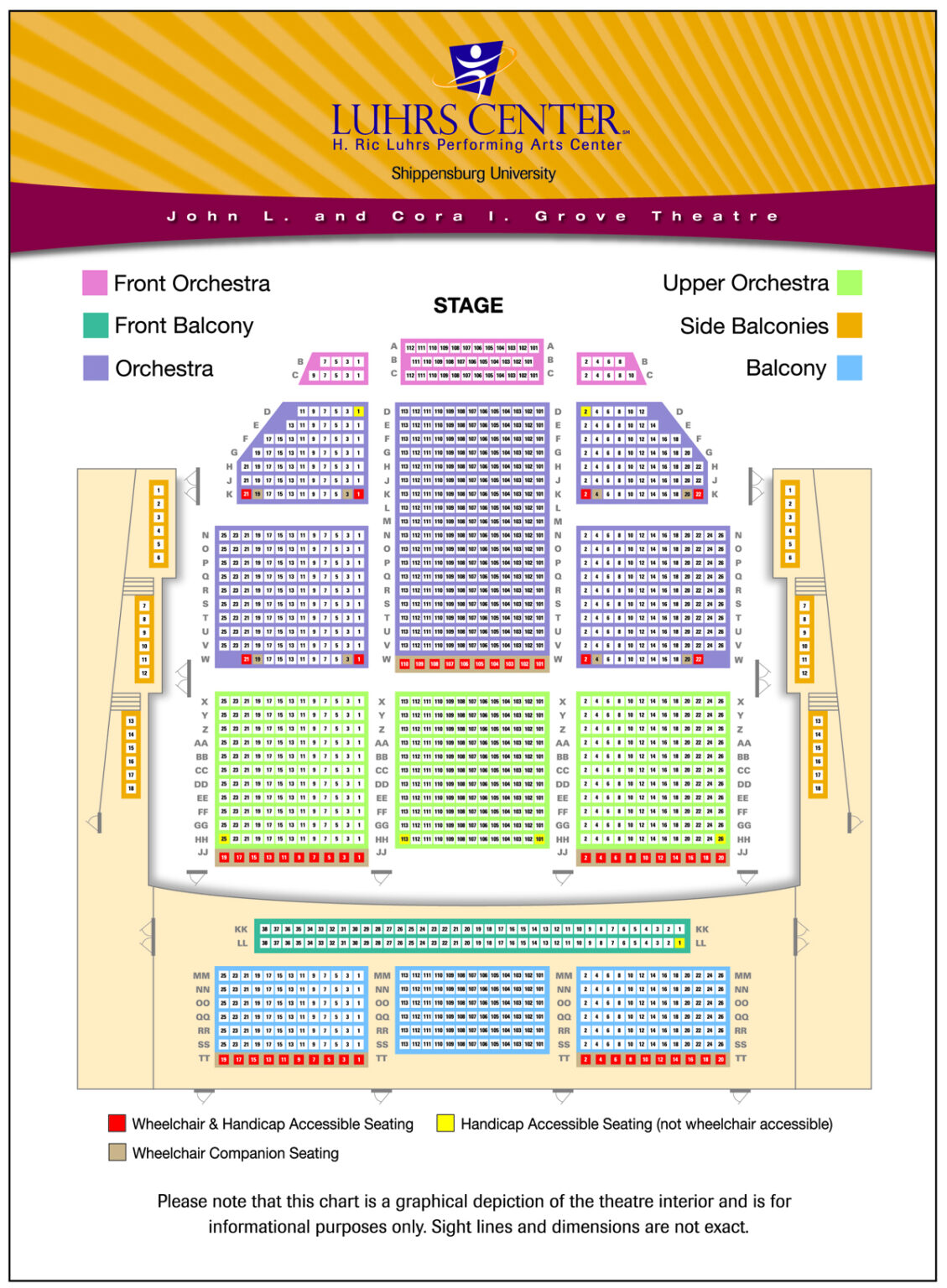 Seating Chart Luhrs Performing Arts Center