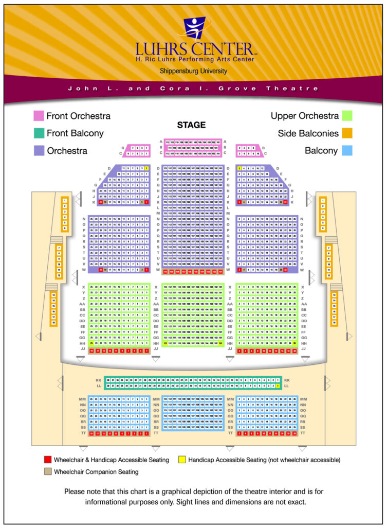 Luhrs Center seating chart